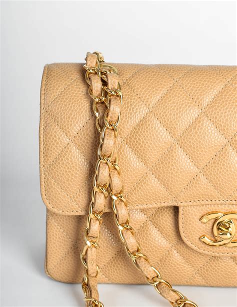 chanel tan handbag